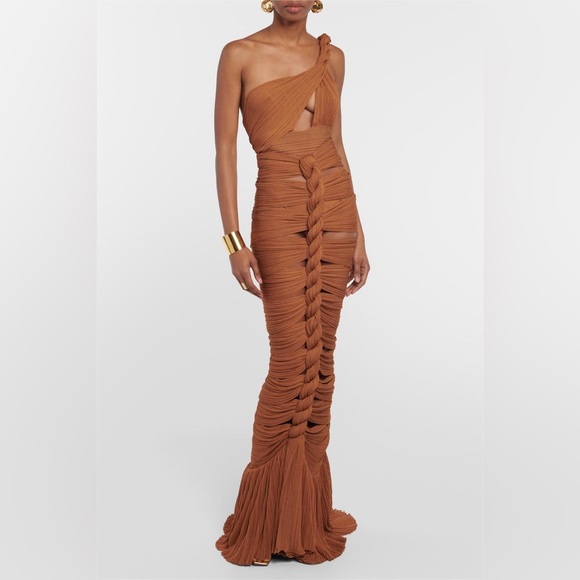 One Shoulder Cut-Out Top & High Waist Maxi Skirt Set Size Small. NWT